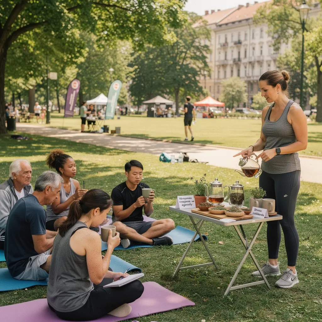 Egy ízletes gyógytea tálalva, mellette egy jegyzetfüzet a mindennapi használati tippekkel.